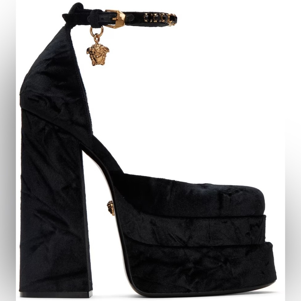 Versace Black Medusa Aevitas 37EU / 7US Heel